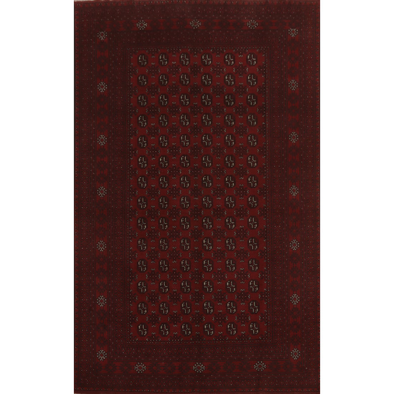 Tribal Red Oriental Afghan Area Rug 6x10