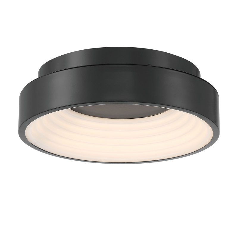 Zyliah Glass LED Flush Mount, Coal