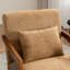 Fauteuil d'appoint rembourré en bois massif de chenille de style Mid-Century avec coussin supplémentaire Juriana-571463572