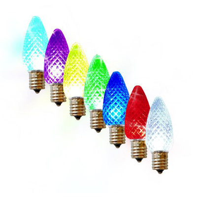 Dynamic RGBWW Transparent Faceted C9 Bulb