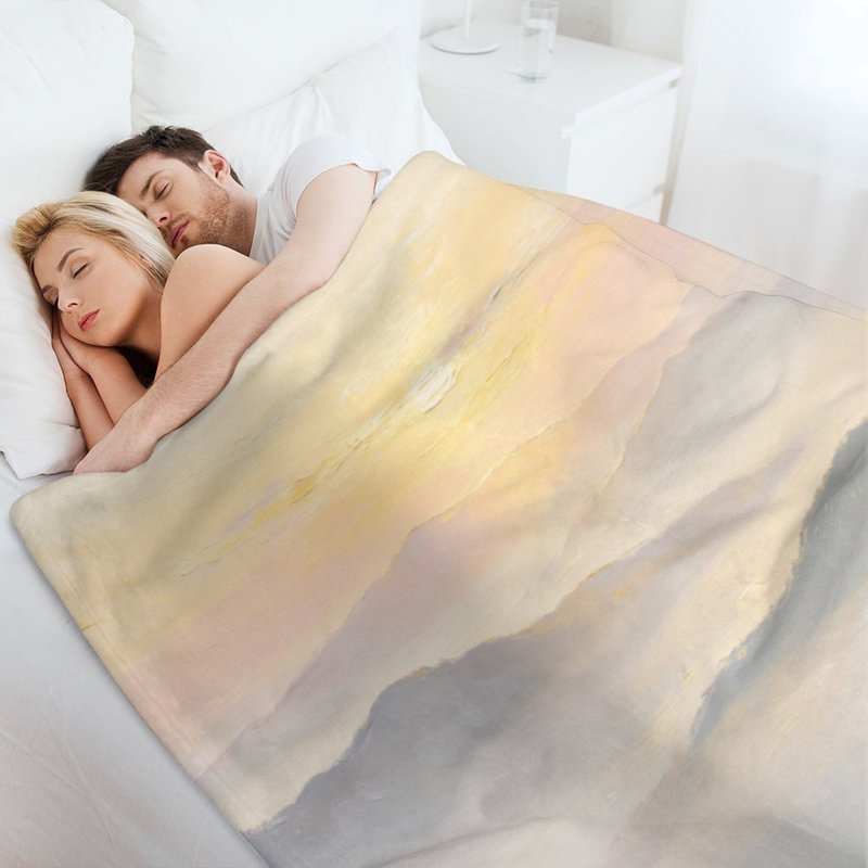 Jeté en flanelle Misty Pine Sunrise Luxury, 40 po x 50 po