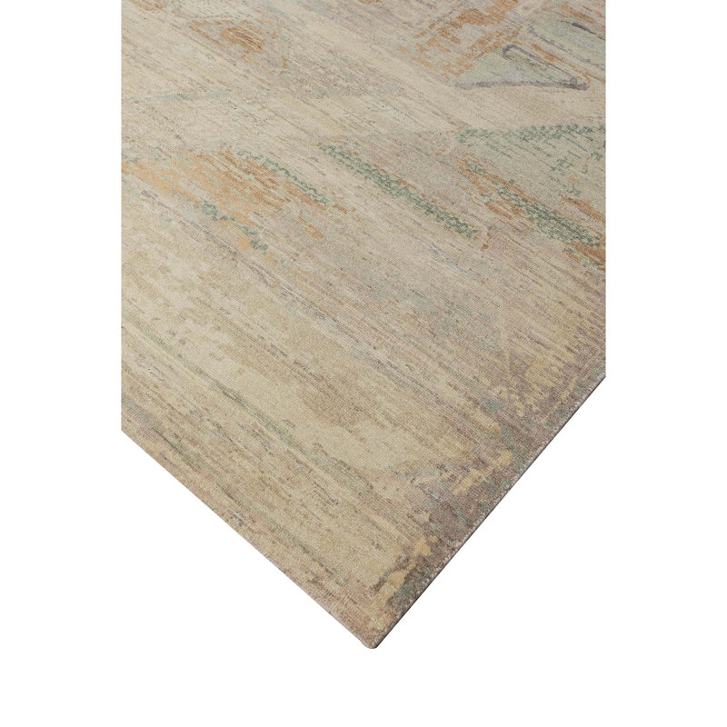 Tapis rectangulaire en laine noué à la main, Rectangulaire 8 pi x 10 pi