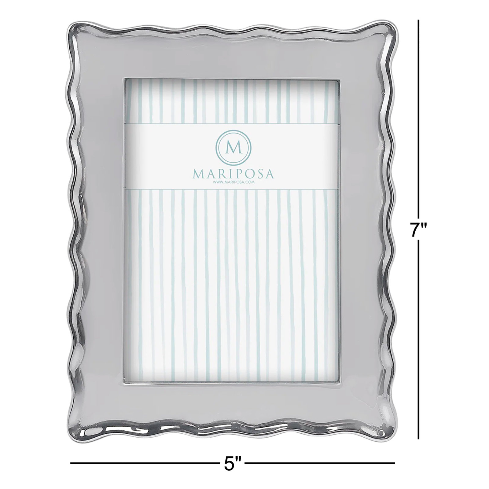Silver Metal Picture Frame, 5" x 7"