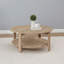 Table basse ronde en bois d'ingénierie à 1 tablette Altos