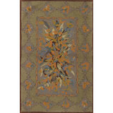 Hooked Small Scatter Size Antique American Wool 1930s Rug