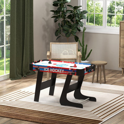 Table de hockey sur coussin d'air 40 "avec 2 rondelles, 2 poussoirs, table d'arcade pliante