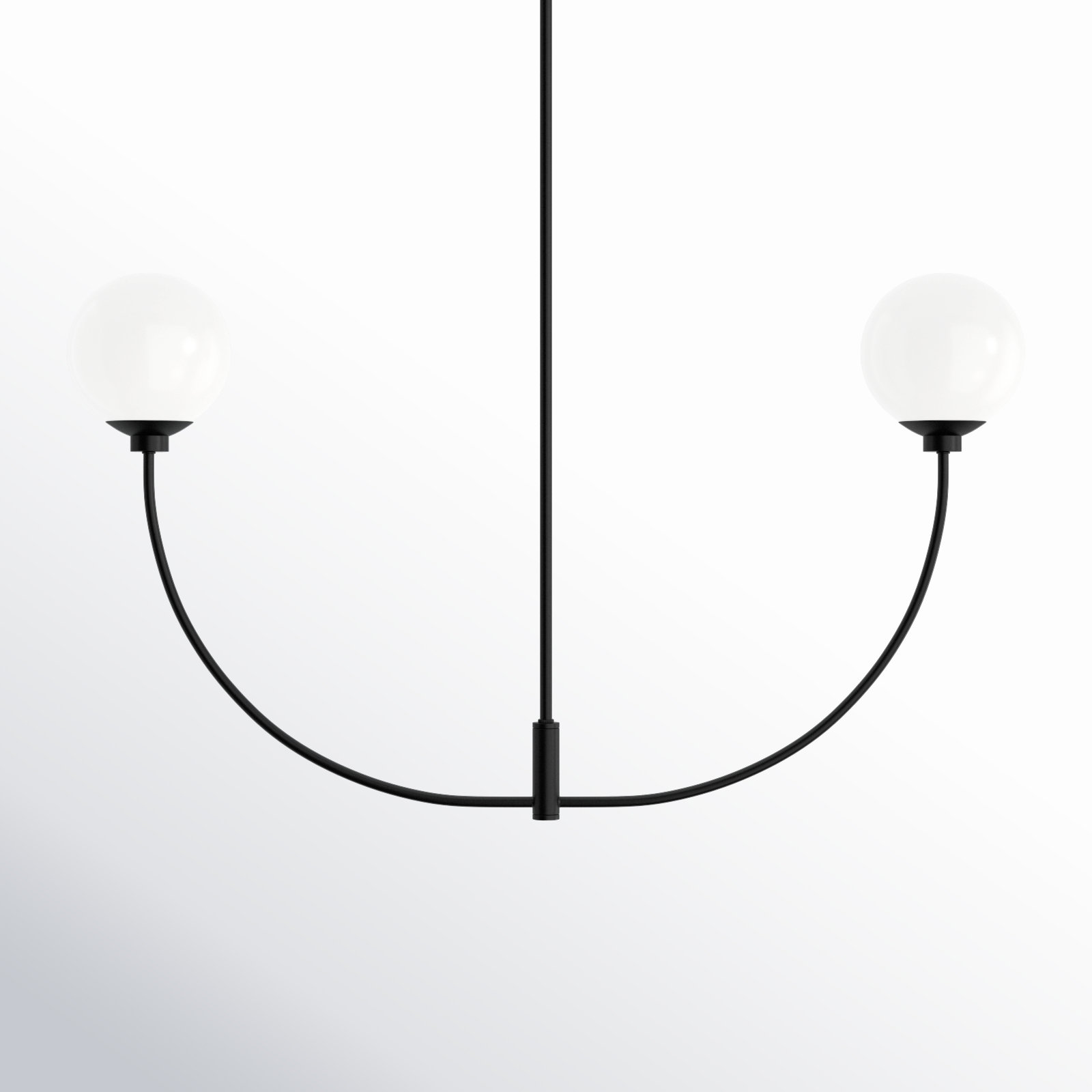 Kyle 2 - Light Metal Chandelier, 24" H x 42" W x 7" D, Black