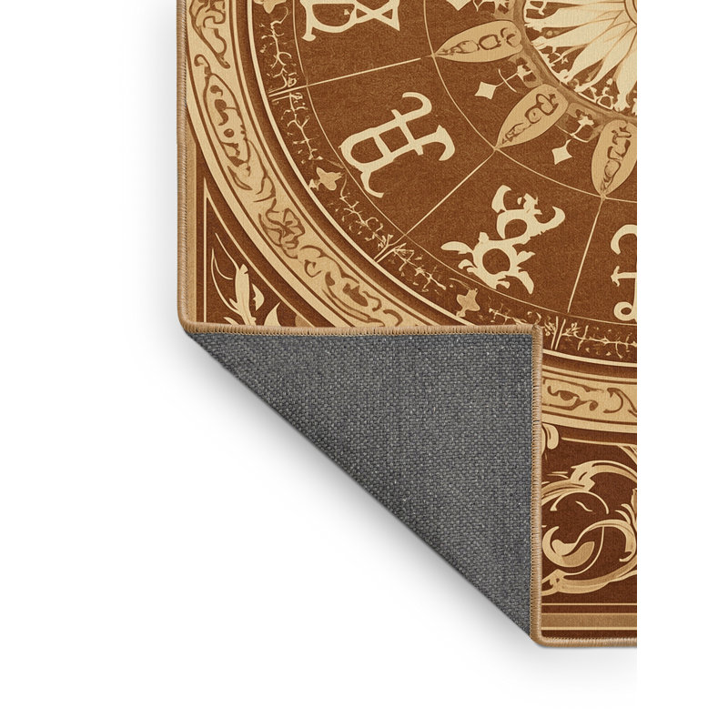 Tapis oriental doux et moelleux de style oriental classique brun Edgemont - reliure brun clair, 4 x 6
