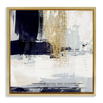 Art mural sur toile flottant abstrait doré par Susan Jill