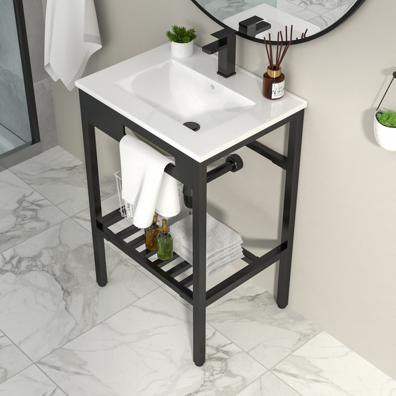 Lavabo de salle de bain mural 24 po x 18 po