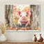 Portrait de cochon à la grange - décoration murale cochon-340054874-452554367