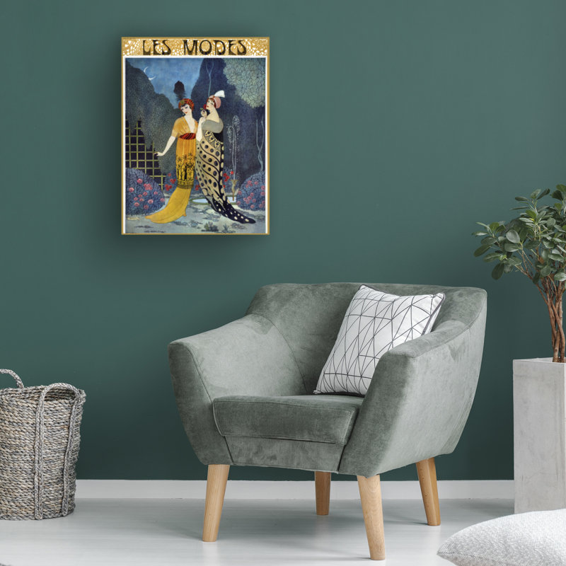 Art mural sur toile tendue - Art déco pour femme, décoration murale vintage pour salon, chambre à coucher ou bureau - 18 x 24
