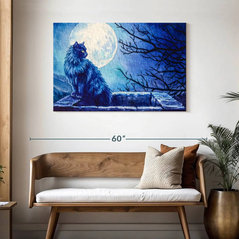 Brampt Blue Cat, 30" H x 45" W