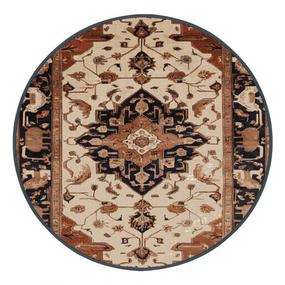 Machine Washable Persian Brown Area Rug