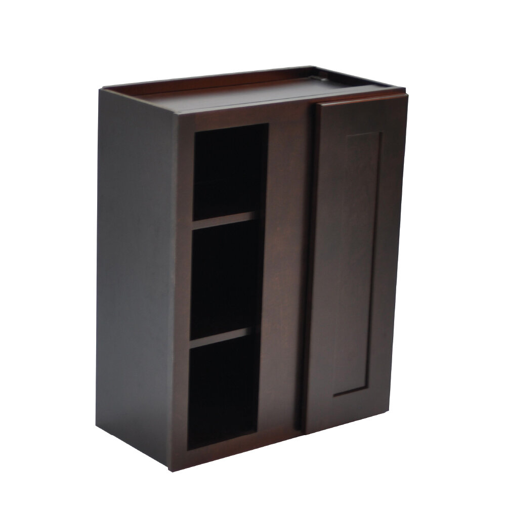 Elegant Espresso Shaker Recessed Panel Assembled Kitchen Cabinets