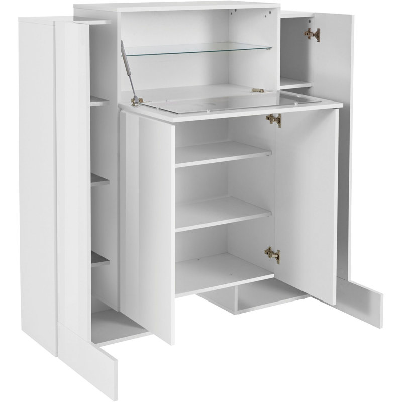 Biafra 130cm Sideboard, Glossy White