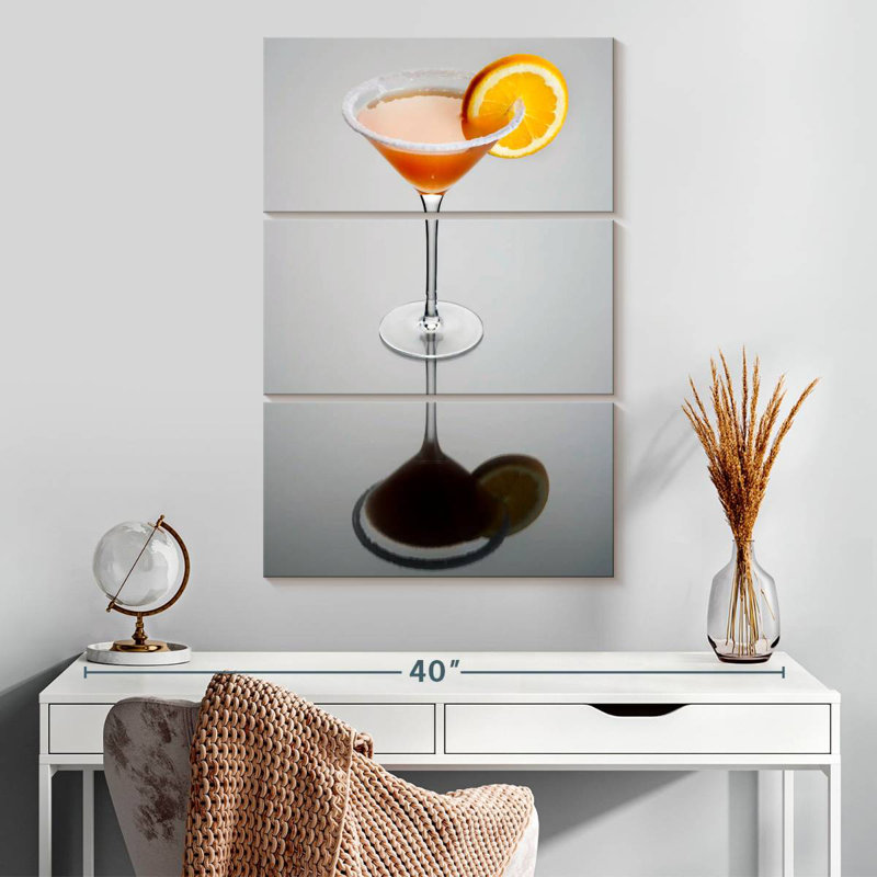 Yarlin Sidecar Cocktail, H 32 po x l 20 po