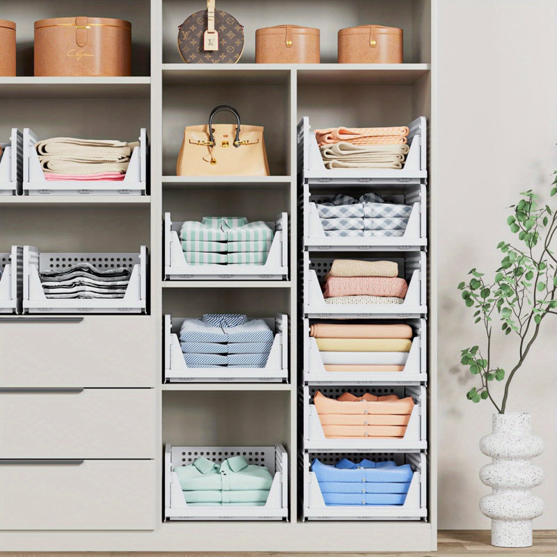 4 Pack Folding Closet Organizers Box