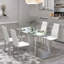 Anayeli Glass Top Metal Base Dining Table