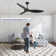 56" Ceiling Fan With Remote Control, 2 Downrods For Indoor Ceiling Fan With Remote, Reversible Noiseless Motor, 3 ABS Blades