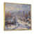 Toile avec cadre flottant or