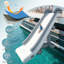 Glissade d'eau gonflable pour bateau avec pompe à air électrique - L 16 pi x l 5,3 pi x H 11,5 pi, tissu maillé en PVC robuste