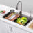 Stainless Steel Multifunction Kitchen Sink With Faucet-112201409