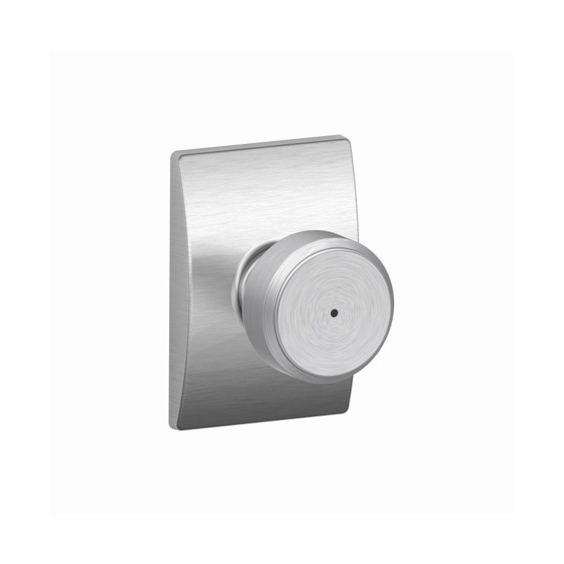 Bowery Privacy Knob (Bed & Bath), Satin Chrome