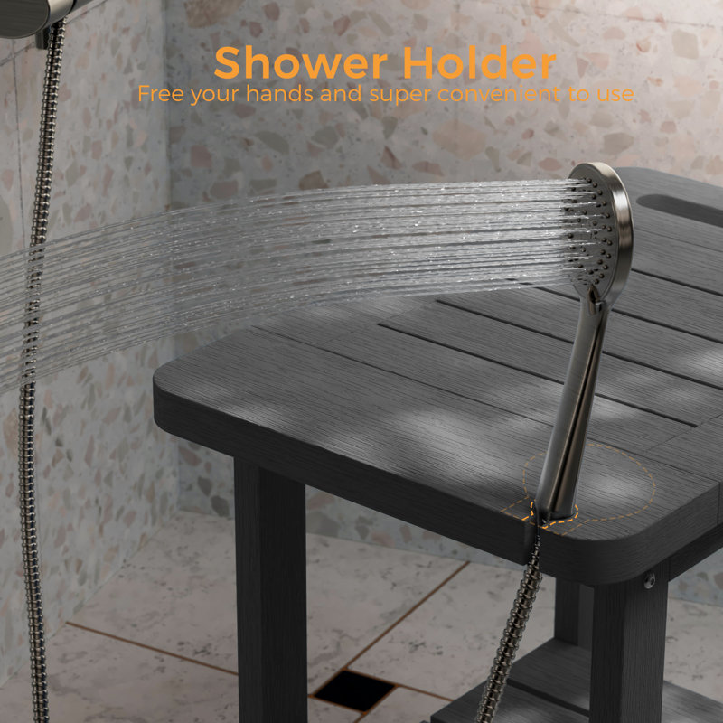 Patio HIPS Shower Benches , Black