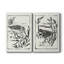 Linocut Style Seabird III - Toile tendue avec châssis de qualité supérieure - Prêt à être accroché-108966710