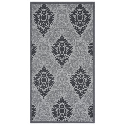 Tapis intérieur / extérieur gris clair / anthracite Arneshia