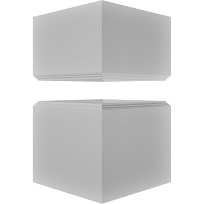 Craftsman Classic Square Non-Tapered Raised Panel PVC Column Kit, Mission Capital & Mission Base