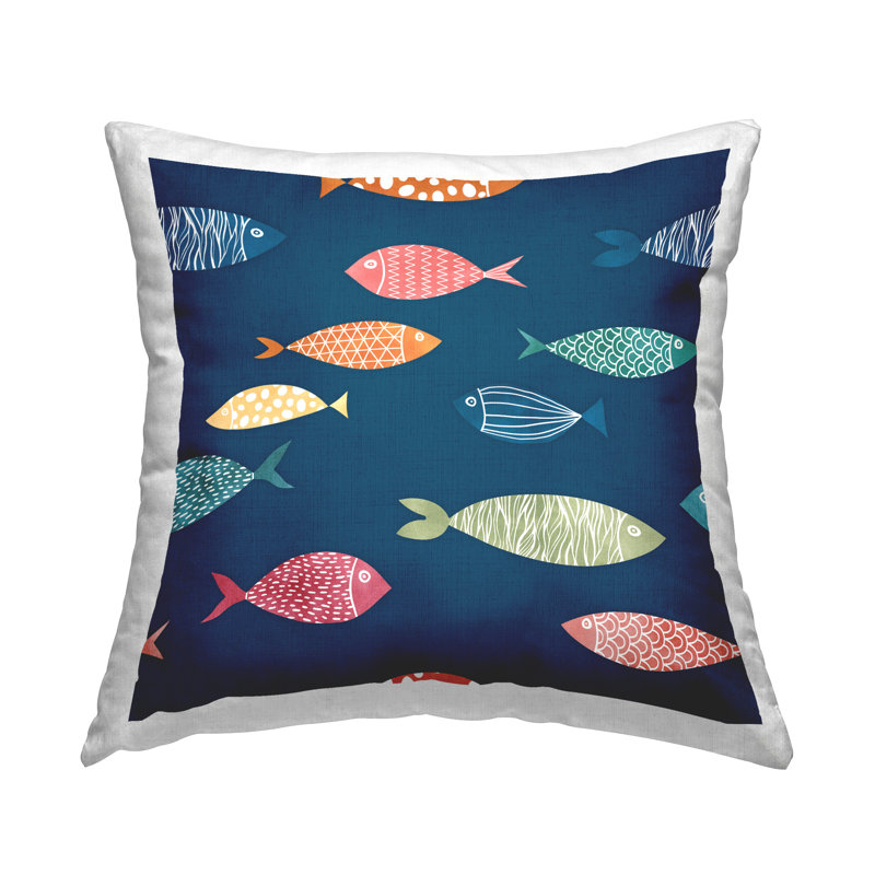 «Blue Mixed Fish Shapes», divers motifs imprimés par JJ Design House LLC