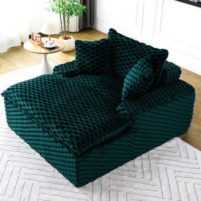 Comfort - Bearing 51 Inch With Sponge Seat Structure, Suitable For Bedroom And Living Room, High Rebound Rate Turtle Fleece Fabric, Three Color Variations, Easy Installation