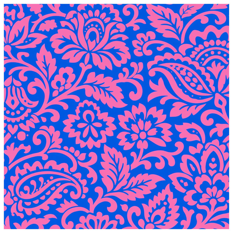 Pink Floral Damask Comforter, Queen