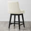Tabouret pivotant en bois massif Aleksy (ensemble de 3) - 100% polyester-1030263541