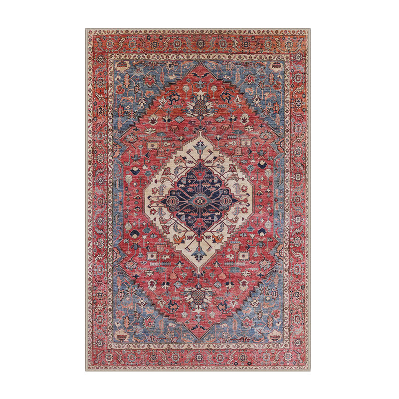 Tapis oriental rouge et bleu, Rectangle 8 pi x 12 pi