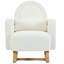 Chaise berçante en velours blanc crème Carden