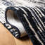 Tapis abstrait en laine / coton touffeté à la main en noir / noir Nouran Drive-2048615303
