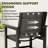 Set of 6 HDPE Outdoor Dining Chairs – Weather-Resistant-1205413554