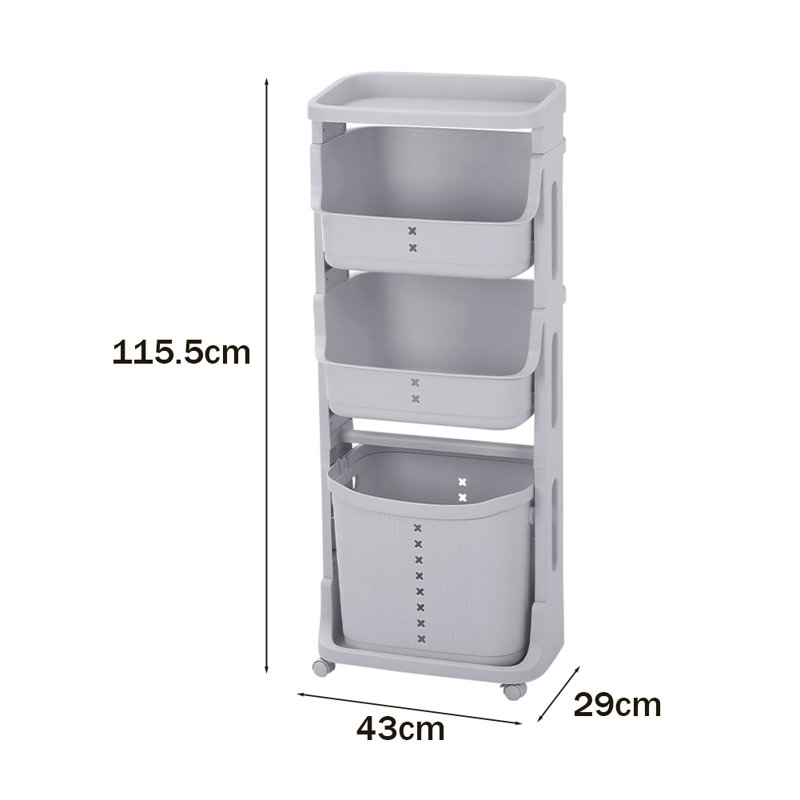Berne PP Laundry Room Organizer with Wheels