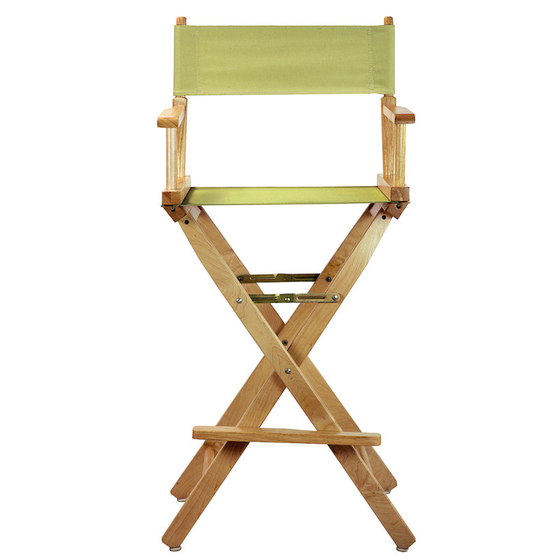 30" Folding Director Chair with Canvas, Natural, Sage
