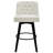 Minceta Swivel Bar Stools Set Of 2, 30 Inch Counter Height Pu Leather Upholstered Barstools With Low Tufted Back & Footrest, Solid Beech Wood Legs For Kitchen Island Home Bar White-93801828-93801834-124606443