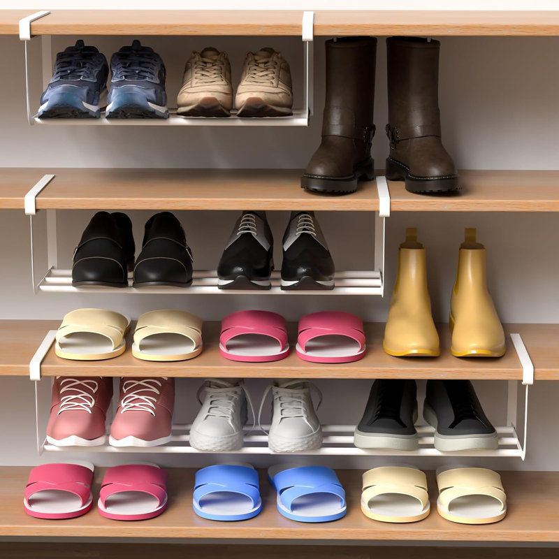 Organisateur de chaussures extensible et suspendu pour solution de rangement rétractable