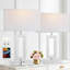 Ensemble de 2 lampes de table avec 2 ports USB, 3 lampes de chevet à commande tactile à intensité variable, lampe de table moderne pour le salon, table de chevet avec ampoules incluses-223191862-223191863