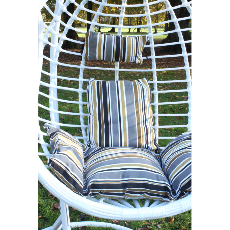 Giguere Garden Patio Swing Chair with Stand, White