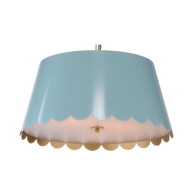 Luminaire suspendu Coastal Empire, Bleu ciel, H 10 po x l 21 po x P 21 po
