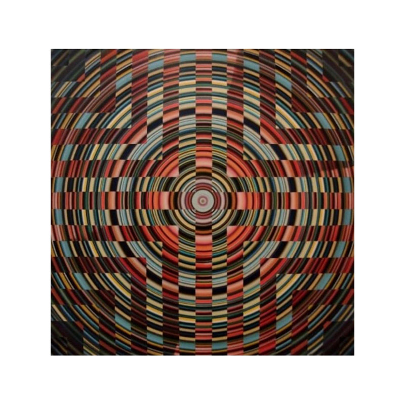 Way of Think Meditation Acrylic Art Painting by Ghanshyam Gupta – 36"x36" Vibrant Geometric Mandala, Spiritual Abstract Canvas, Hand-Painted Meditation Wall Décor