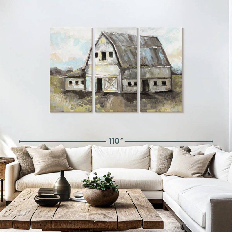Lilie Tranquil Barn, 48" H x 74" W