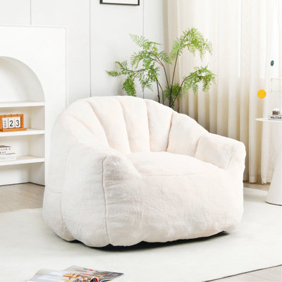 Fauteuil à billes à haute densité en mousse avec accoudoirs, canapé pour adulte confortable